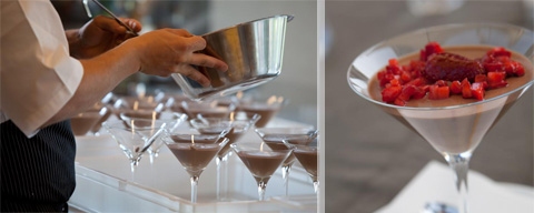 Dessert al cioccolato e caffè con fragole all'aceto balsamico (foto G. Frassi) 