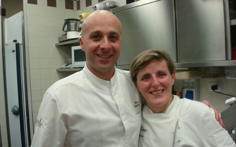 Niko Romito e Viviana Varese nella cucina di Sadler