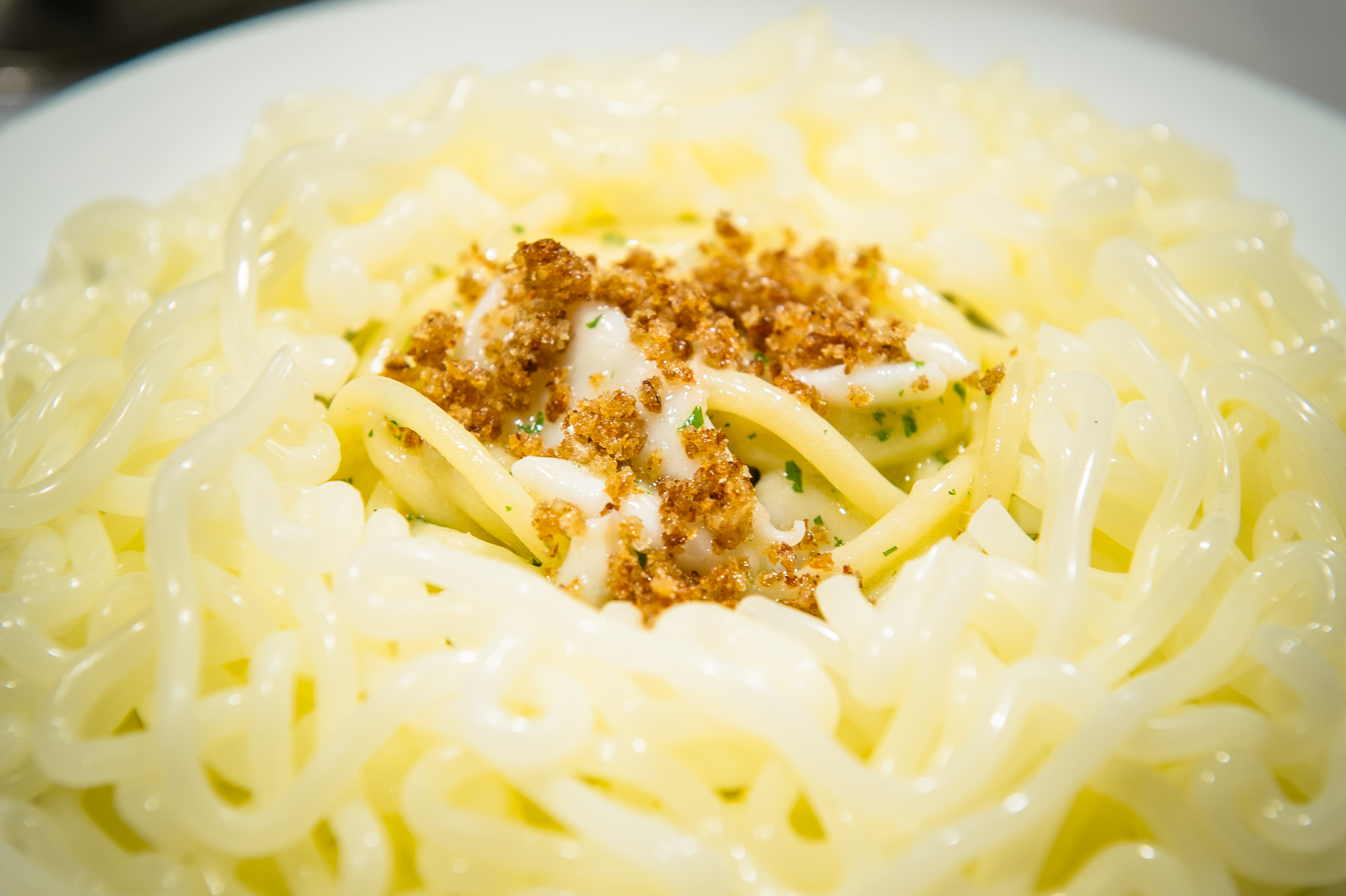 Piatto di Spaghetti in silicone del menu di Matias Perdomo | ©foto Damiano Andreotti