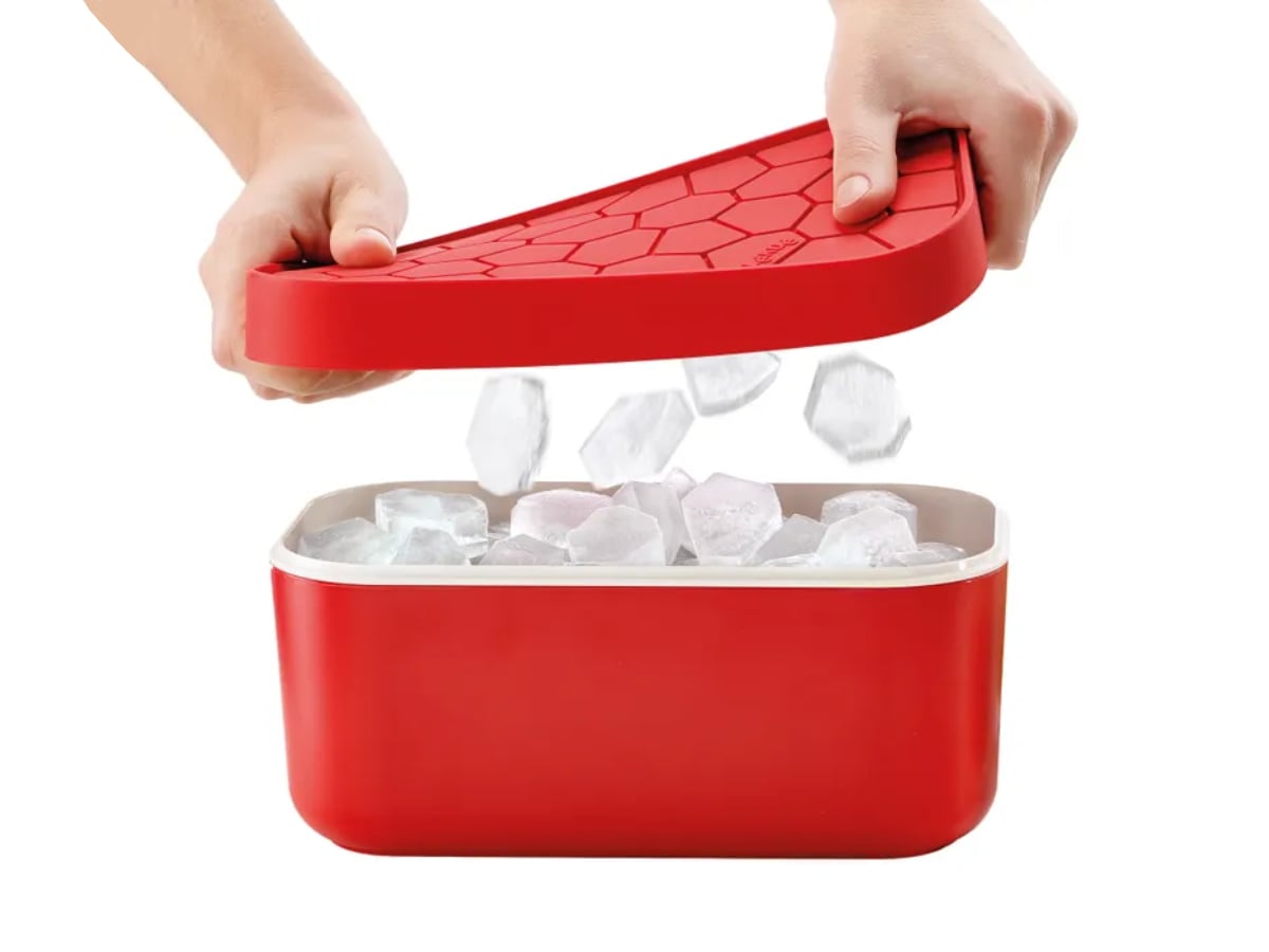 Ice box con coperchio-stampo per cubetti di ghiaccio [Lékue]